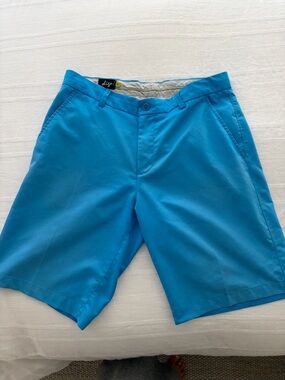 Sligo golf shorts. Ocean blue